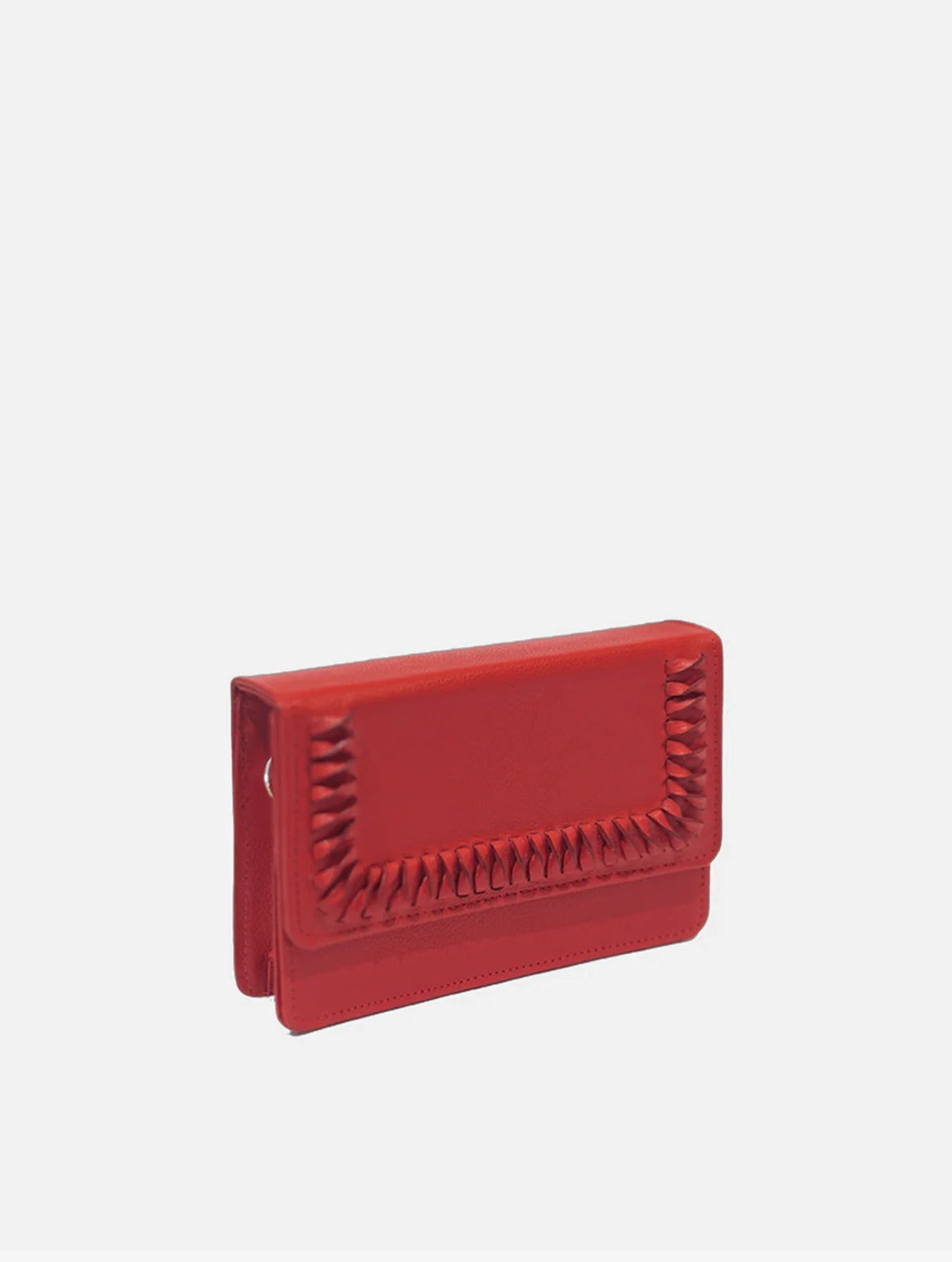 Real Belt Bag Red, belt bag de cuero hecha a mano, Bibiana Hernández