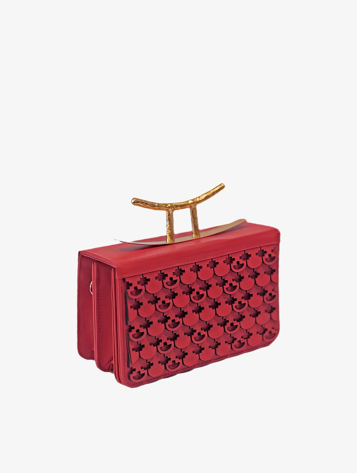 Tairona Bag Red, bolso de cuero hecho a mano, Bibiana Hernández