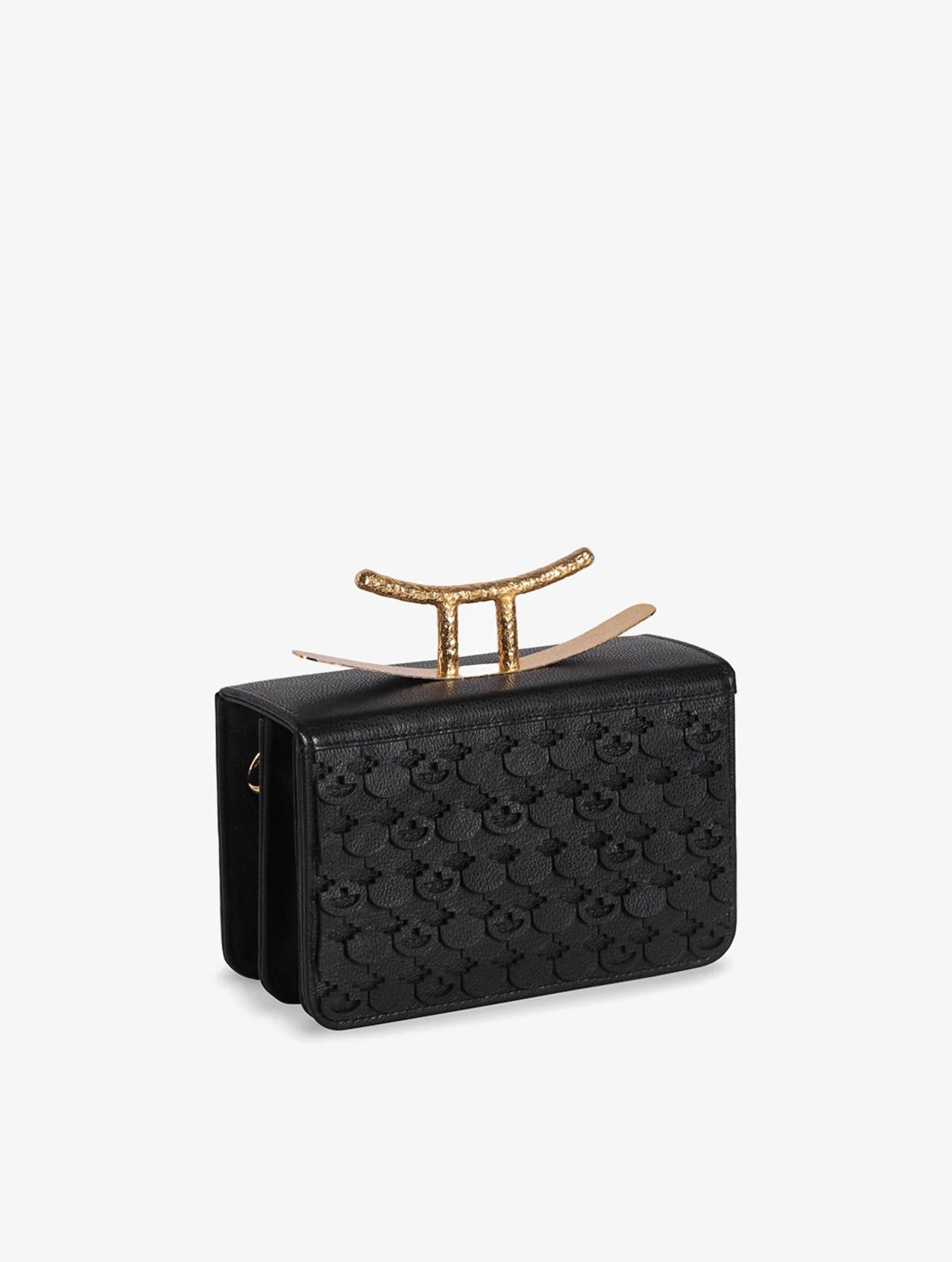 Tairona Bag Black, bolso de cuero hecho a mano, Bibiana Hernández