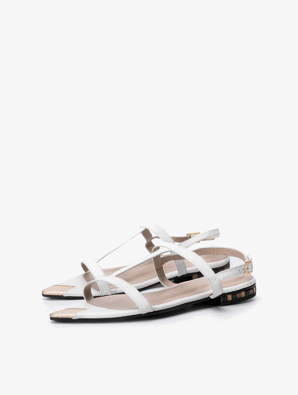 Mosaic Sandals, sandalias planas de cuero hechas a mano, Bibiana Hernández